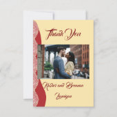 ゴージャス結婚メンディサンキューカード サンキューカード (正面)