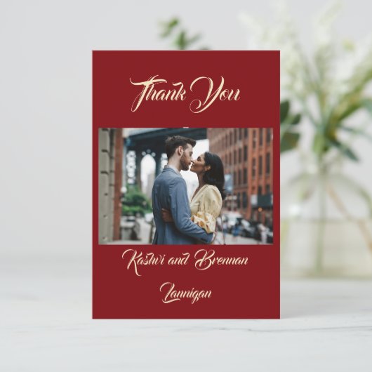 ゴージャス結婚メンディサンキューカード サンキューカード (スタンド正面)