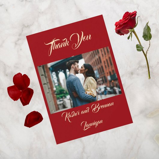 ゴージャス結婚メンディサンキューカード サンキューカード