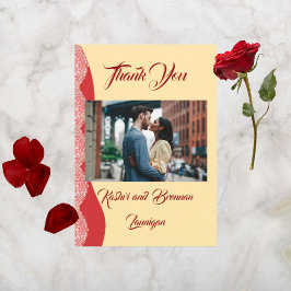 ゴージャス結婚メンディサンキューカード サンキューカード