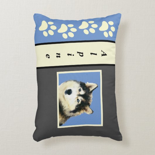 ゴージャス絵を描なシベリアハスキーのアクセント枕 アクセントクッション (正面(垂直))