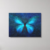 ゴージャス絵画なブルーバタフライ キャンバスプリント (正面)