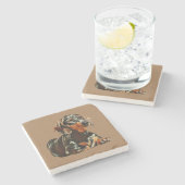 ゴージャス色彩の鮮やかダッシュントマーブルコースター ストーンコースター (横)