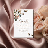 ゴージャス茶バラ結婚の詳細 エンクロージャーカード