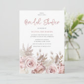ゴージャス赤面バラフローラブライダルシャワー 招待状 (スタンド正面)