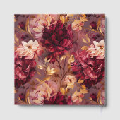 ゴージャス赤面ブルゴーニュ結婚金ゴールドズゲストブック ゲストブック (裏面)