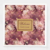 ゴージャス赤面ブルゴーニュ金ゴールドパーソナライズされたディナー (正面)