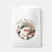 ゴージャス赤面ベージュ油バラブライダルシャワー フェイバーバッグ (正面)