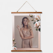 ゴージャス赤面ベージュ油バラブライダルシャワー 吊り下げ型タペストリー (正面)