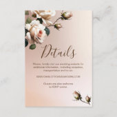 ゴージャス赤面ベージュ油バラ結婚ズ エンクロージャーカード (正面)