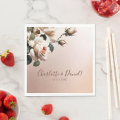 ゴージャス赤面ベージュ油バラ結婚ズ スタンダードランチョンナプキン (インサイチュ)