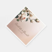 ゴージャス赤面ベージュ油バラ結婚ズ スタンダードランチョンナプキン (角)