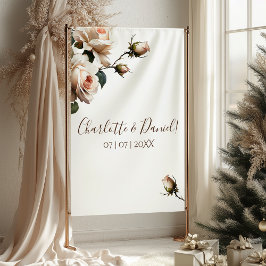 ゴージャス赤面ベージュ油バラ結婚ズ タペストリー