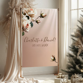 ゴージャス赤面ベージュ油バラ結婚ズ タペストリー