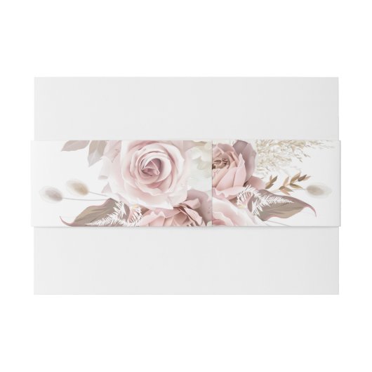 ゴージャス赤面結婚フローラ 招待状ベリーバンド (裏面例)