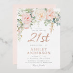 ゴージャス赤面21st誕生日パーティーバラ金ゴールド 箔招待状<br><div class="desc">ゴージャス赤面21th誕生日パーティーバラゴールドフォイル後を追招待状多くの招待状とデザインのための私たちの店</div>