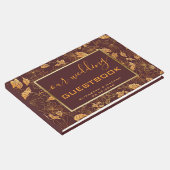 ゴージャス金ゴールドフローラ結婚ブンガンディーズゲストブック ゲストブック (コーナー)