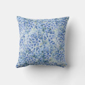 ゴージャス青いアジサイ – フローラルパターン クッション (裏面)