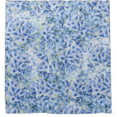 ゴージャス青いアジサイ – フローラルパターン シャワーカーテン (正面)