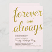 ゴージャス50周年 | 偽金箔 アニバーサリー パーティー 招待状 (正面/裏面)