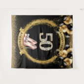 ゴージャス50誕生日ダイヤモンドナンバハイヒール タペストリー (正面(横))