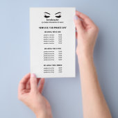 ゴージャス インパクト アイラッシュサロン サービスリスト チラシ (ハンドル)