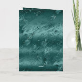 ゴージャス エメラルドグリーン オンブレ マーブル カード (裏面)