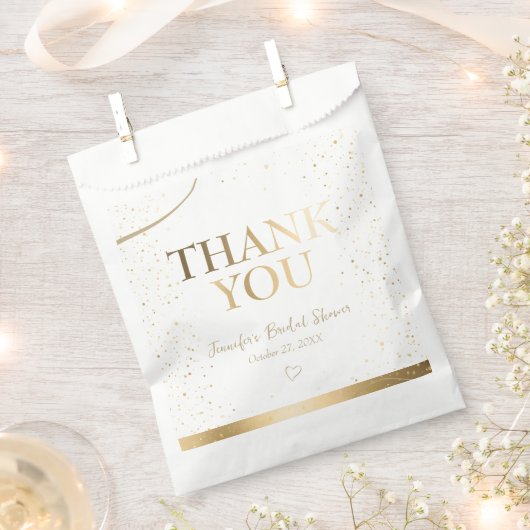 ゴージャス エレガント ブライダルシャワー サンクス フェイバーバッグ (クリップ留めされた状態)