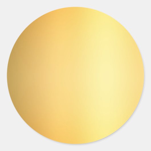 ゴージャス エレガント 偽のゴールド テンプレート グラム ラウンドシール (正面)