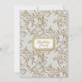 ゴージャス オールド・ハリウッド リージェンシー 40歳 誕生日パーティー 招待状 (正面)