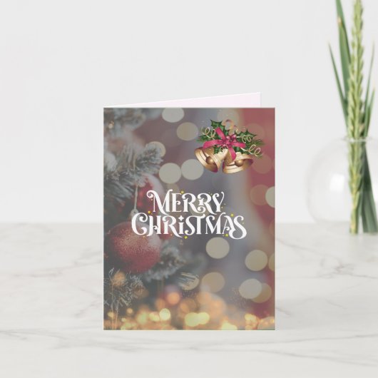 ゴージャス クリスマスツリーの煌めくクリスマスカード♡ シーズンカード (正面)