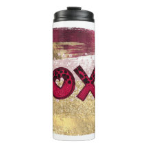 ゴージャス グリッター ゴールド レッド ラグジュアリー XOXO バレンタイン