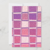 ゴージャス グリッター スクエア パーティ 招待状 チャンキー シック (裏面)