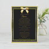 ゴージャス ゴールドリボン ブラックラメ 結婚式 メニュー (スタンド正面)