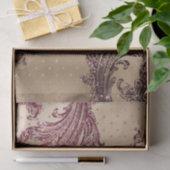 ゴージャス ゴールド グラム バーガンディ ハーツ ブライダル シャワー 薄葉紙 (ギフト)