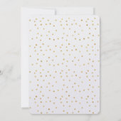 ゴージャス ゴールド コンフェッティ バースデー 招待状 (裏面)