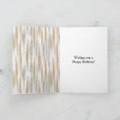 ゴージャス ゴールド シルバー スターズ ケーキ バースデー カード (内部)