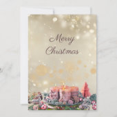 ゴージャス ゴールド×ピンクのクリスマスカード♡ シーズンカード (正面)