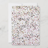 ゴージャス ゴールド ピンク ブラック コンフェッティ ドット 誕生日 招待状 (裏面)