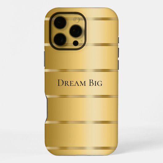 ゴージャス ゴールド リボン iPhoneケース (裏面)
