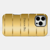 ゴージャス ゴールド リボン iPhoneケース (裏面横)