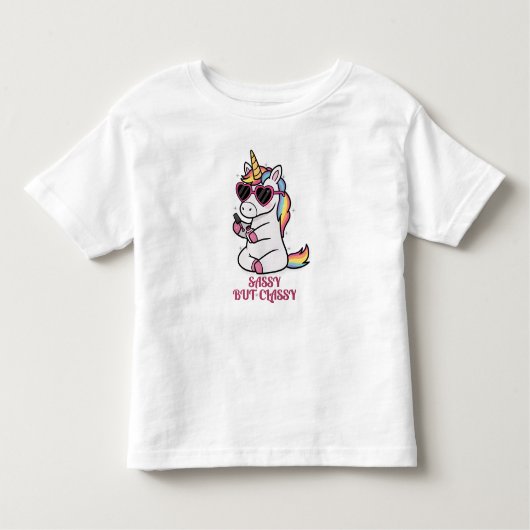 ゴージャス&サシーのユニコーン トドラーTシャツ (正面)