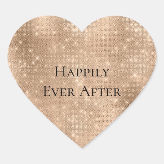 ゴージャス シャンパン グリッツ ハートシール (正面)