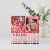 ゴージャス スイート シックスティーン ディスコ ボール インビテーション (スタンド正面)