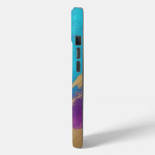 ゴージャス ディストレス パープル ターコイズ ゴールド Case-Mate iPhoneケース (裏面 / 左)