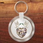 ゴージャス、パーソナライズされた結婚式の引き出物、低価格 キーホルダー (裏面)