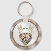 ゴージャス、パーソナライズされた結婚式の引き出物、低価格 キーホルダー (裏面)