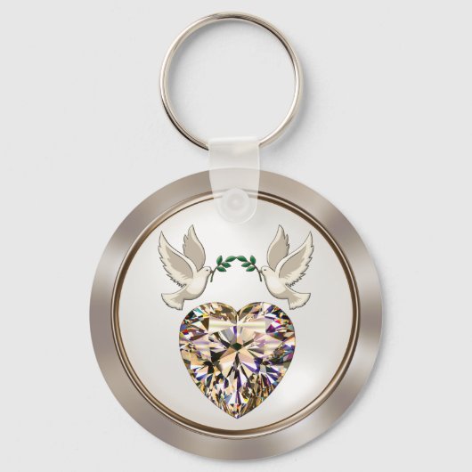 ゴージャス、パーソナライズされた結婚式の引き出物、低価格 キーホルダー (裏面)