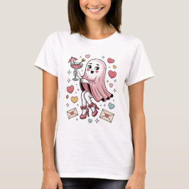 ゴージャス ピンクのゴースト  カクテルパーティーの女王 Tシャツ