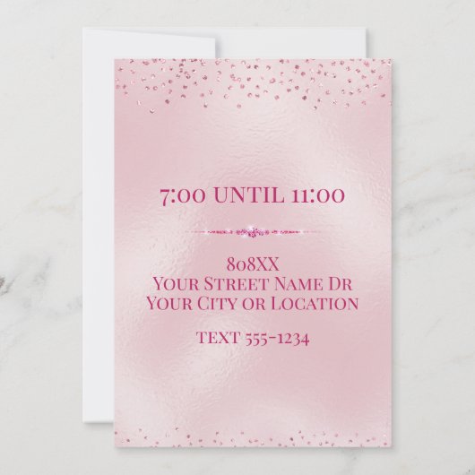 ゴージャス ピンクダイヤモンド VIP 招待状 (裏面)